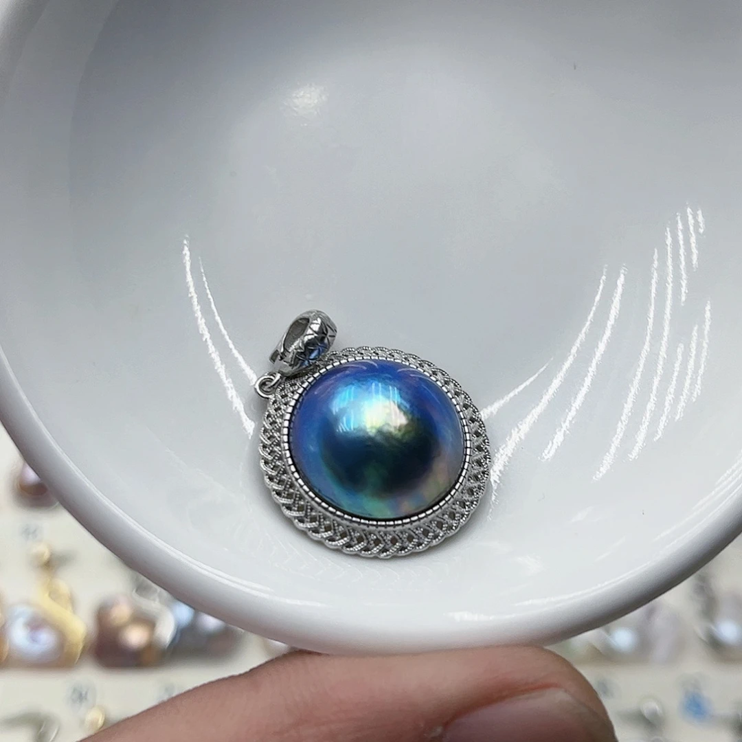 淡水珍珠吊坠(不含链)未镶嵌背**a19