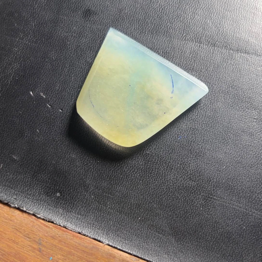 定制翡翠未镶嵌军黄加蓝