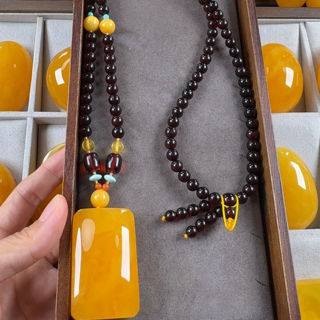 蜜蜡未镶嵌毛衣链