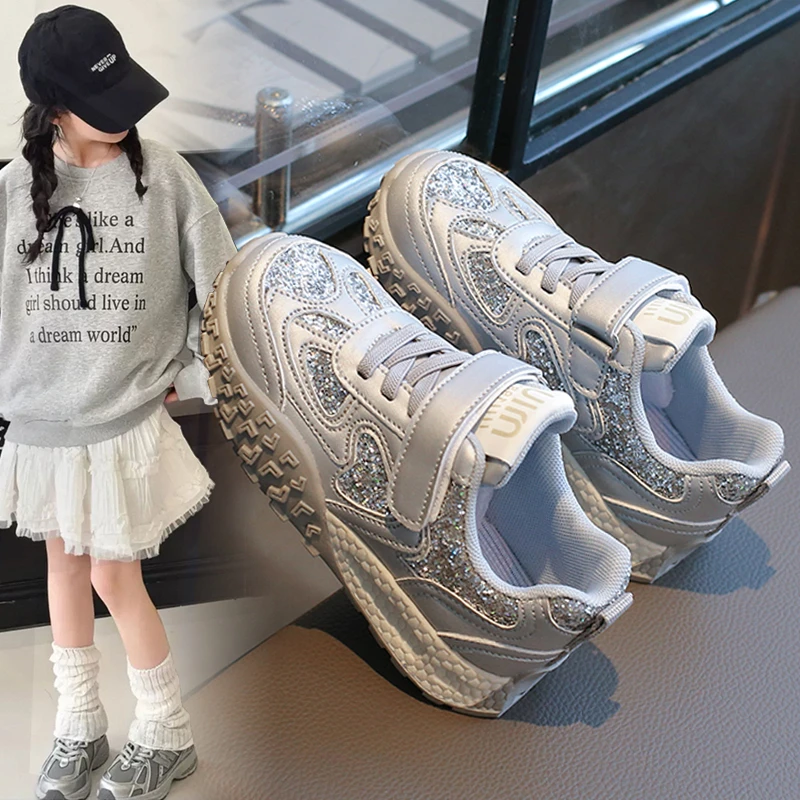 ABCyeef女童运动鞋2025春季新款中大童透气休闲学生鞋防滑男童潮