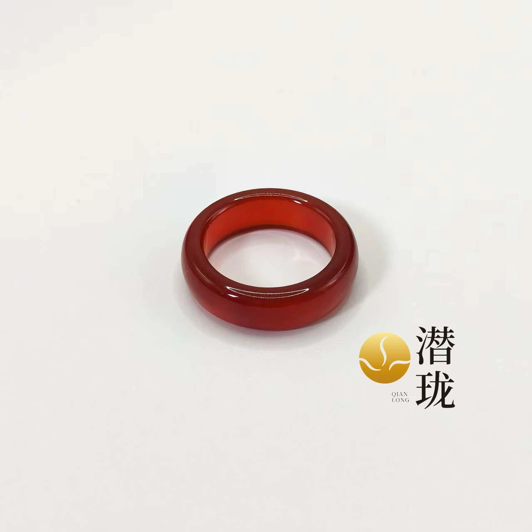 【潜珑】L-0635天然冰底红宝光红玛瑙戒圈可做锁骨链多样性拍一发一