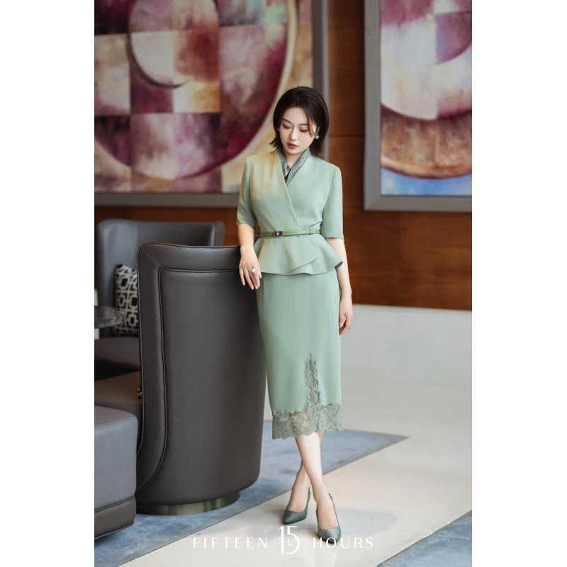 15小时经典午服套装上衣+半裙HK2272W-Q
