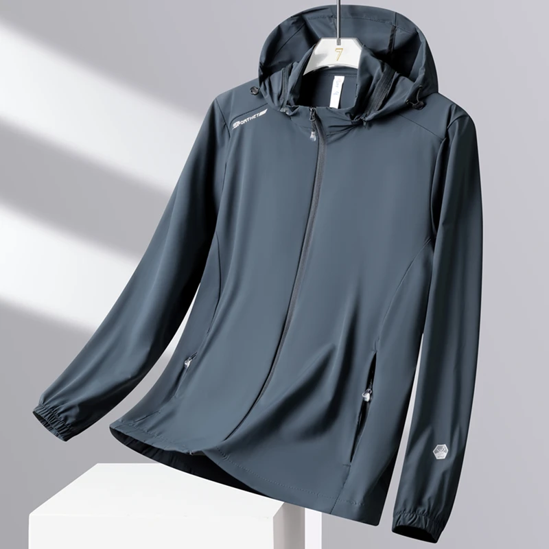 雅鹿优选夏季防紫外线冰丝原沙透气户外防晒衣休闲薄款可拆帽外套