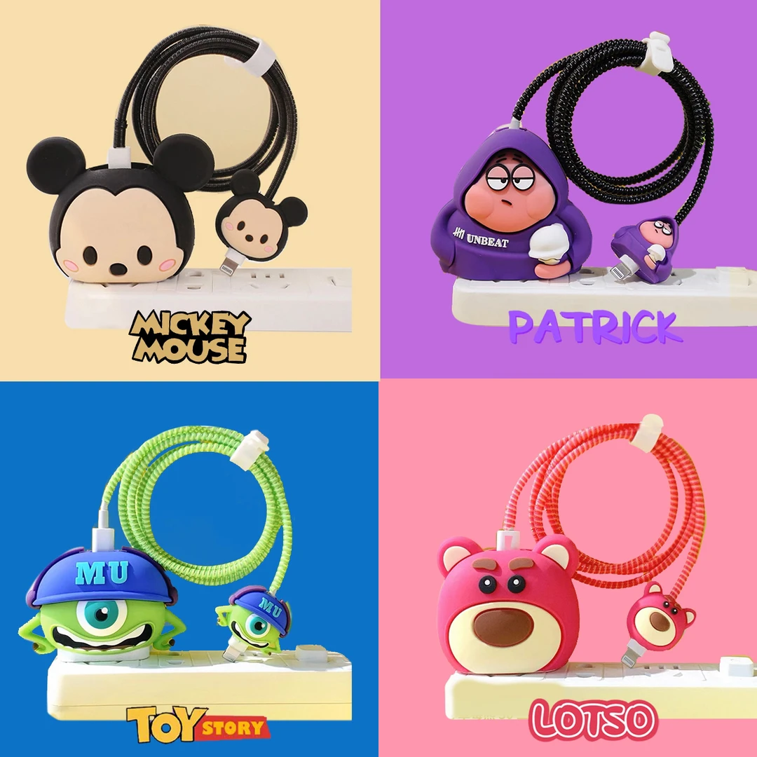 夕与空卡通适用于苹果充电器保护套iPhone15/16数据线20w快充头壳