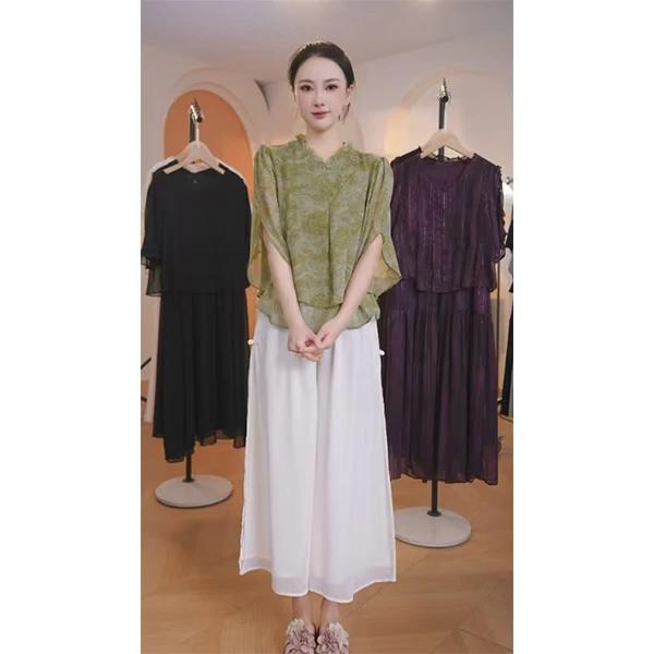 【赠送运费险】L9012 2025年夏季时尚清新气质显白上衣小衫