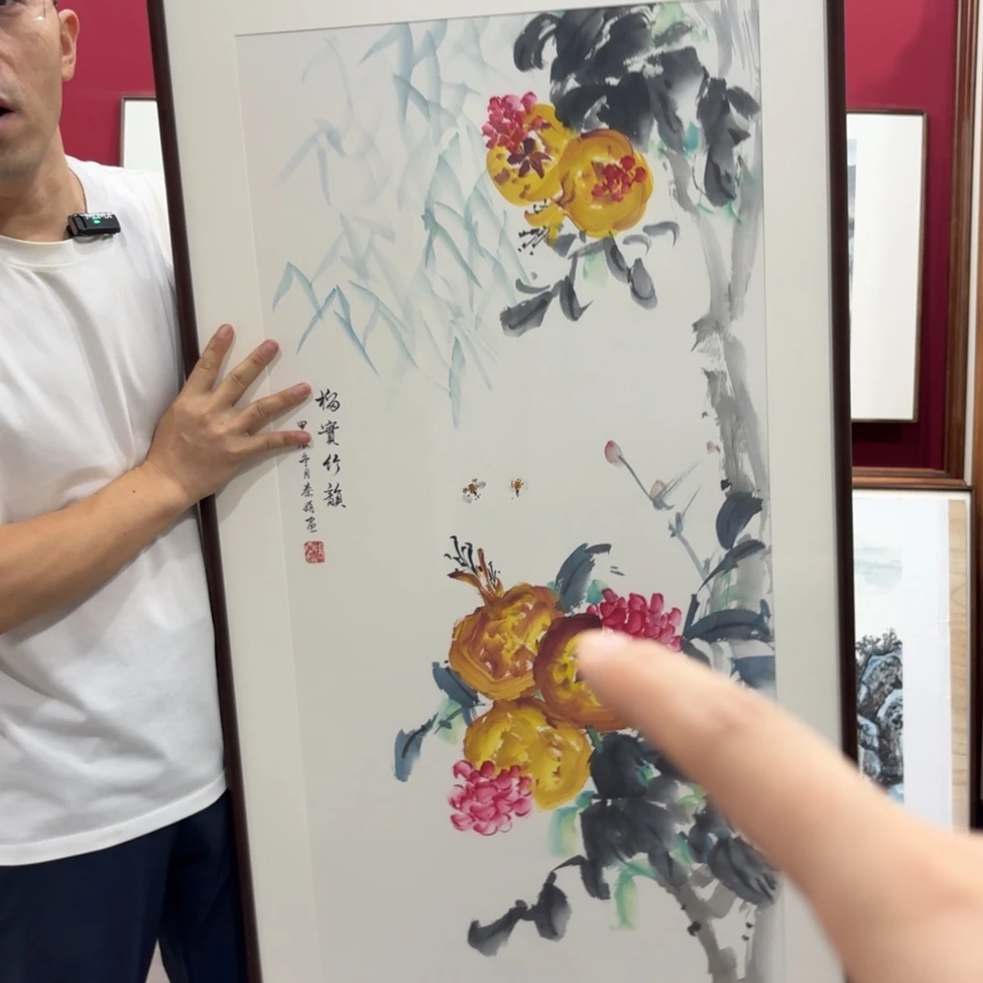 国画带框绘画120/60尺寸