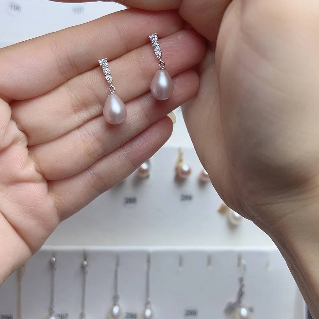 3***1银S925镶嵌耳饰淡水珍珠