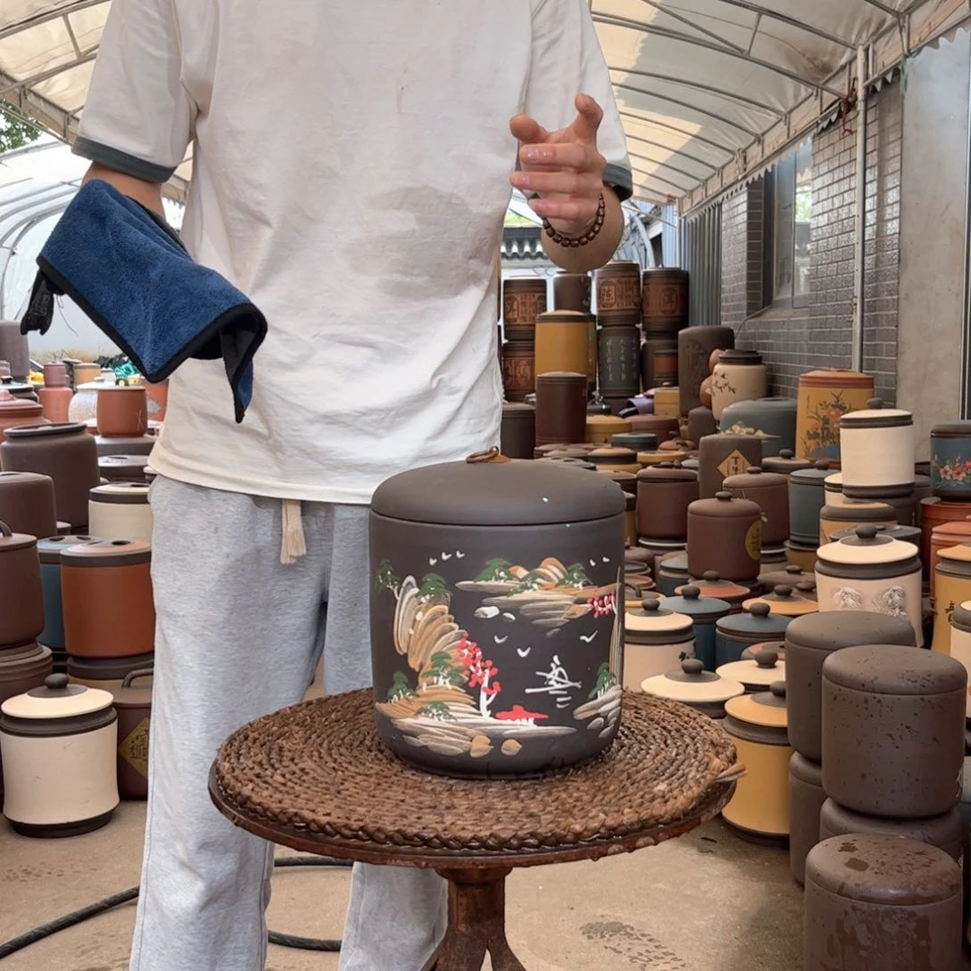 紫砂茶叶罐7 饼茶叶罐