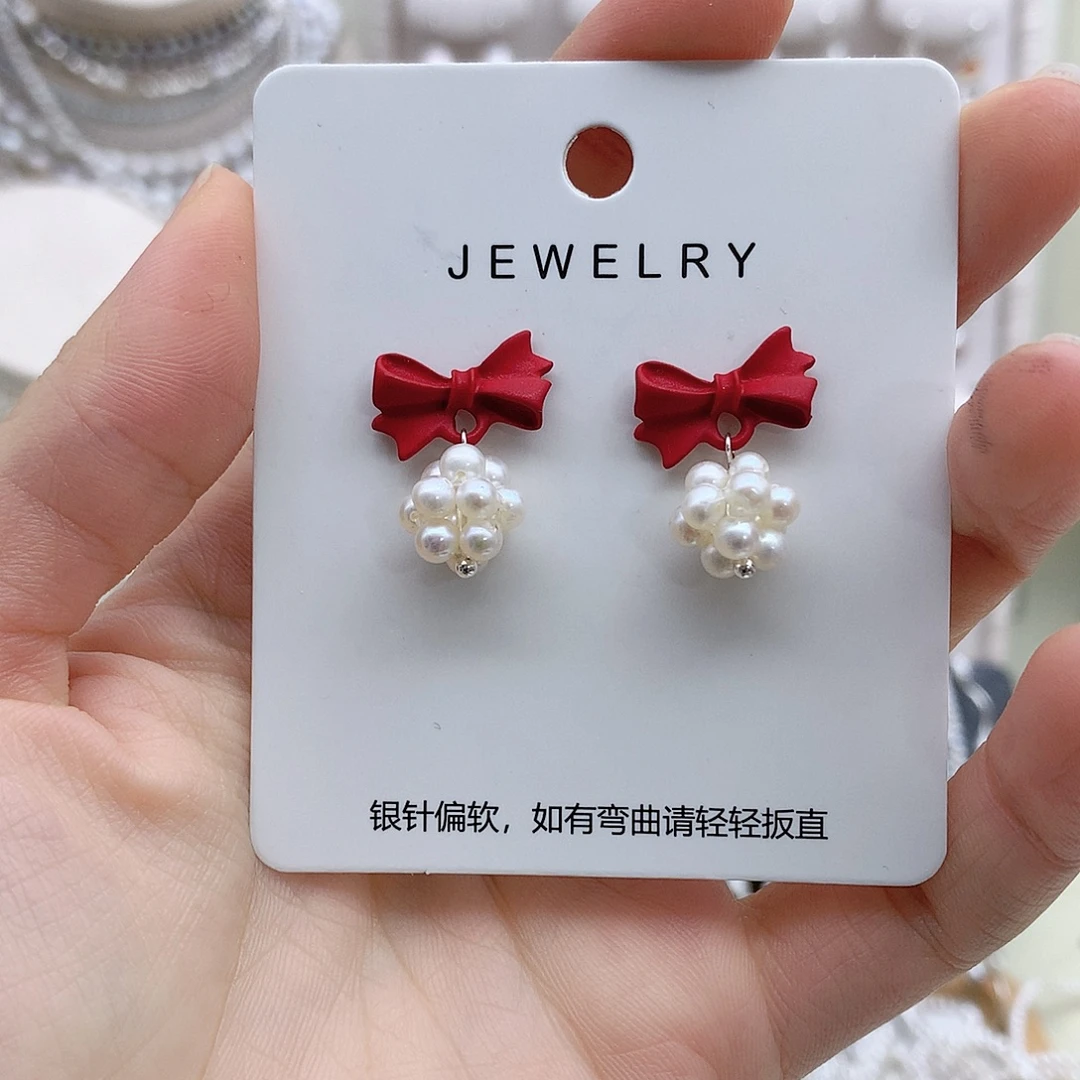 耳饰淡水珍珠银S925镶嵌