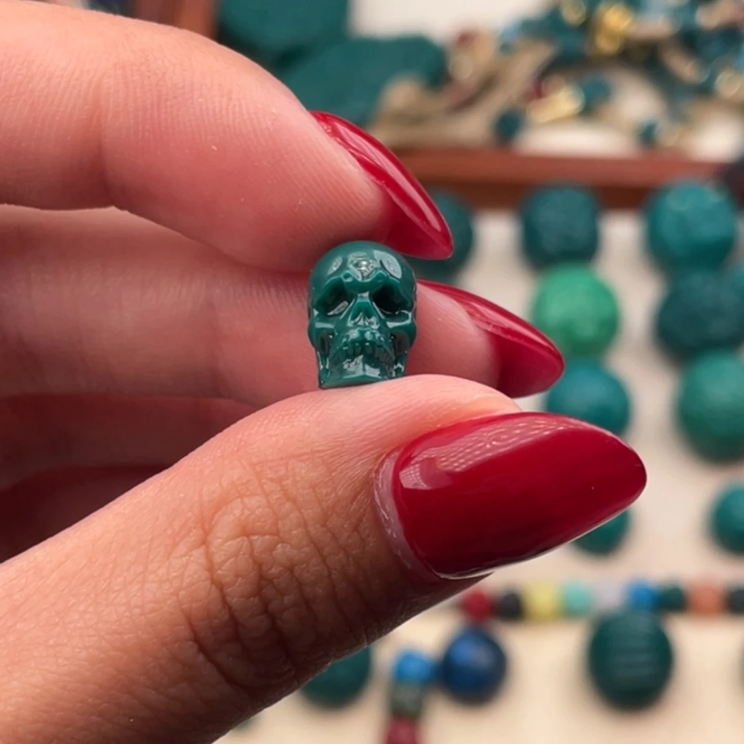 琉璃骷髅头地狱色8mm