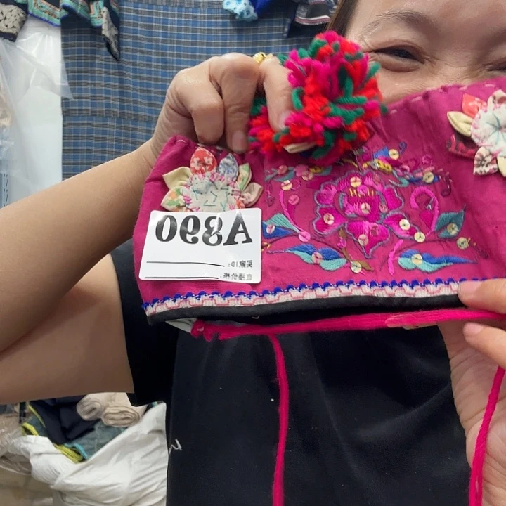 南****乳胶棉手工老丝线帽子
