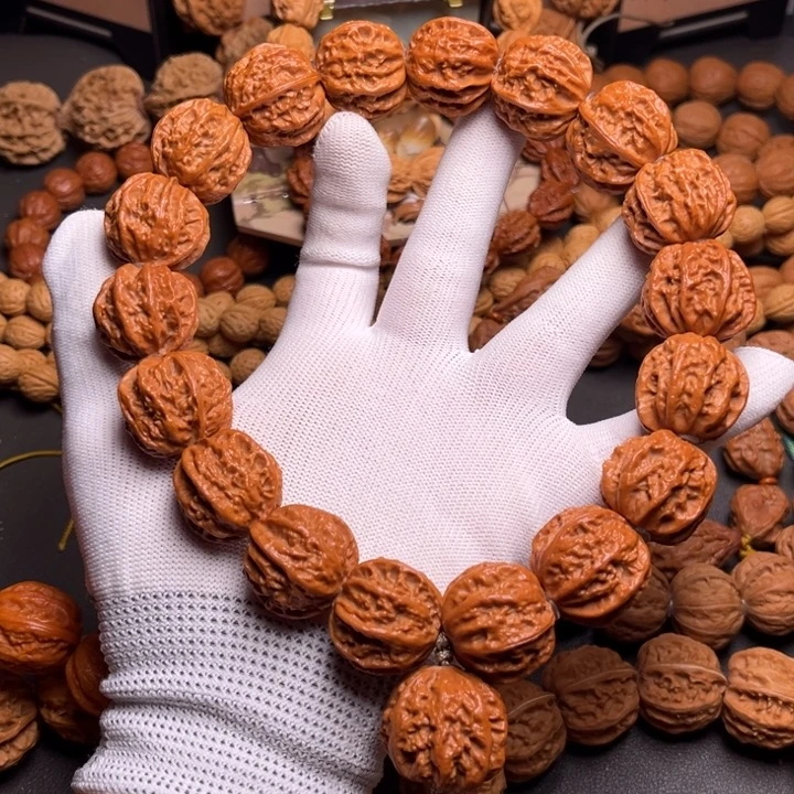 努***跑手串文玩核桃西瓜纹