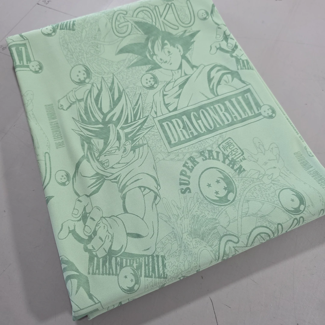 绿色 龙珠卡通 锦纶速干 面料链接
