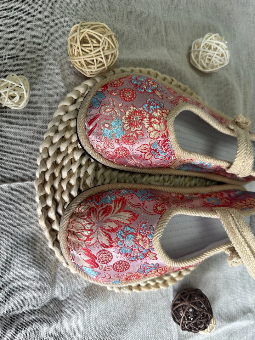 【繁花锦簇】宋锦材质手工鞋可做婚鞋