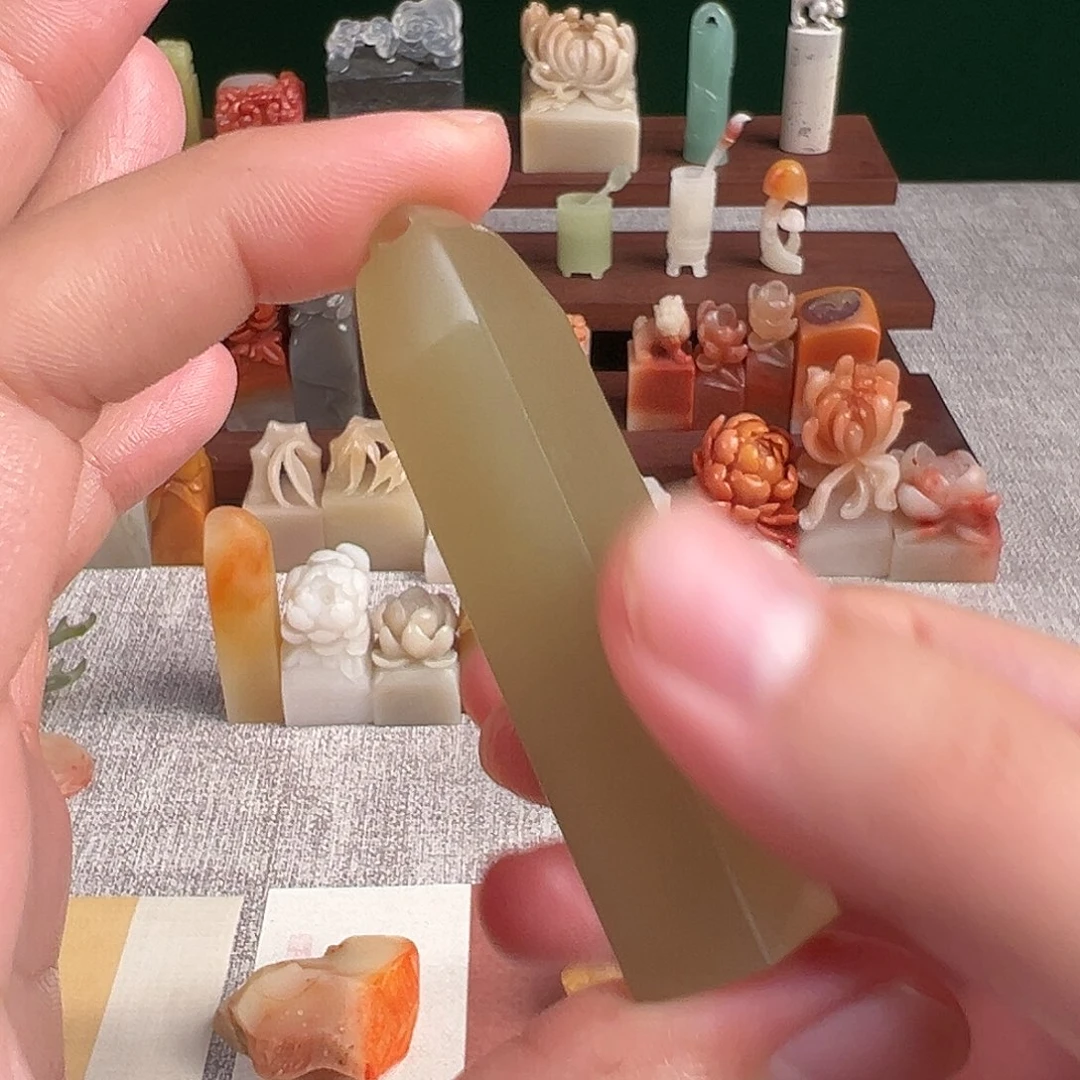 印石老挝石包4字篆刻