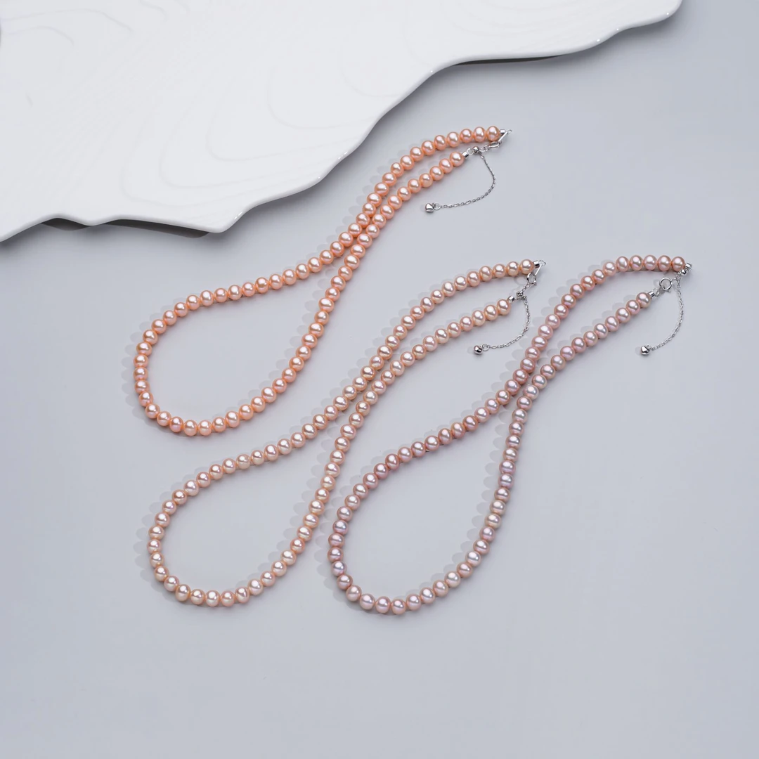 【新品福利】流金岁月天然淡水无核珍珠5-6mm百搭时尚 多样性发一