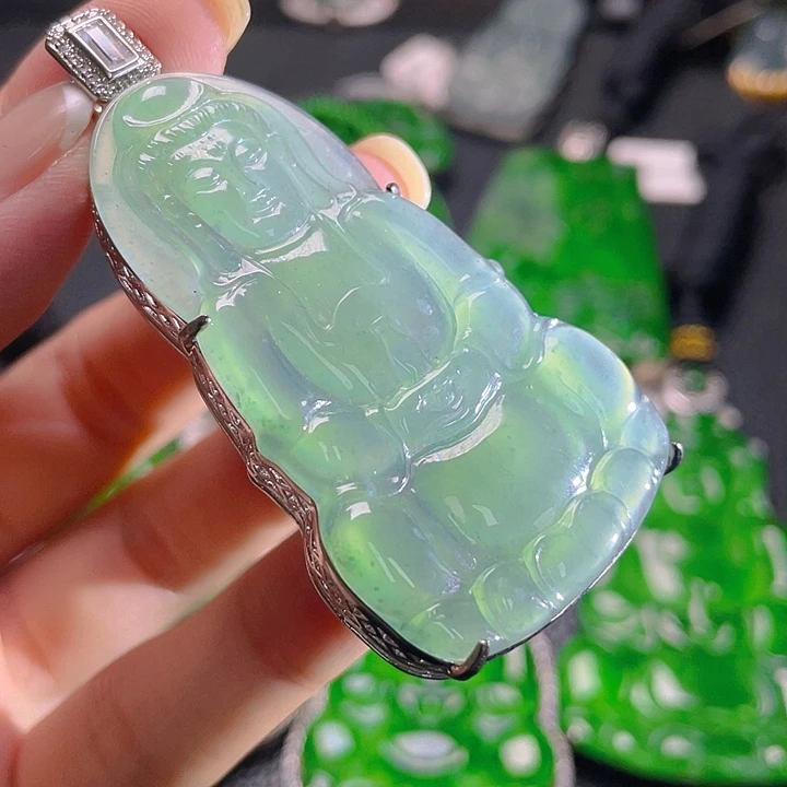 翡翠未镶嵌颈饰13，