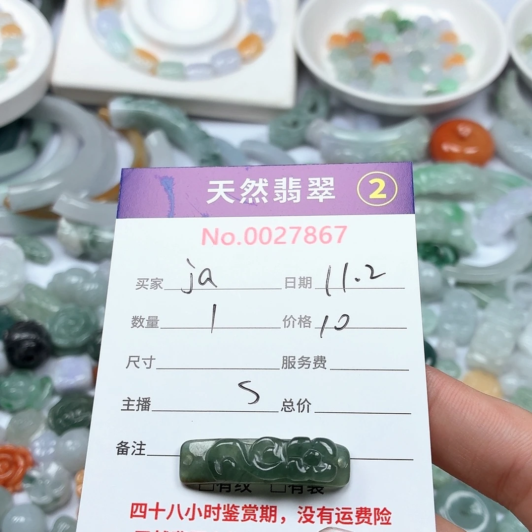 j***1翡翠未镶嵌颈饰ty