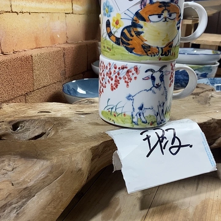 暮***雨景德镇手绘高温釉下彩