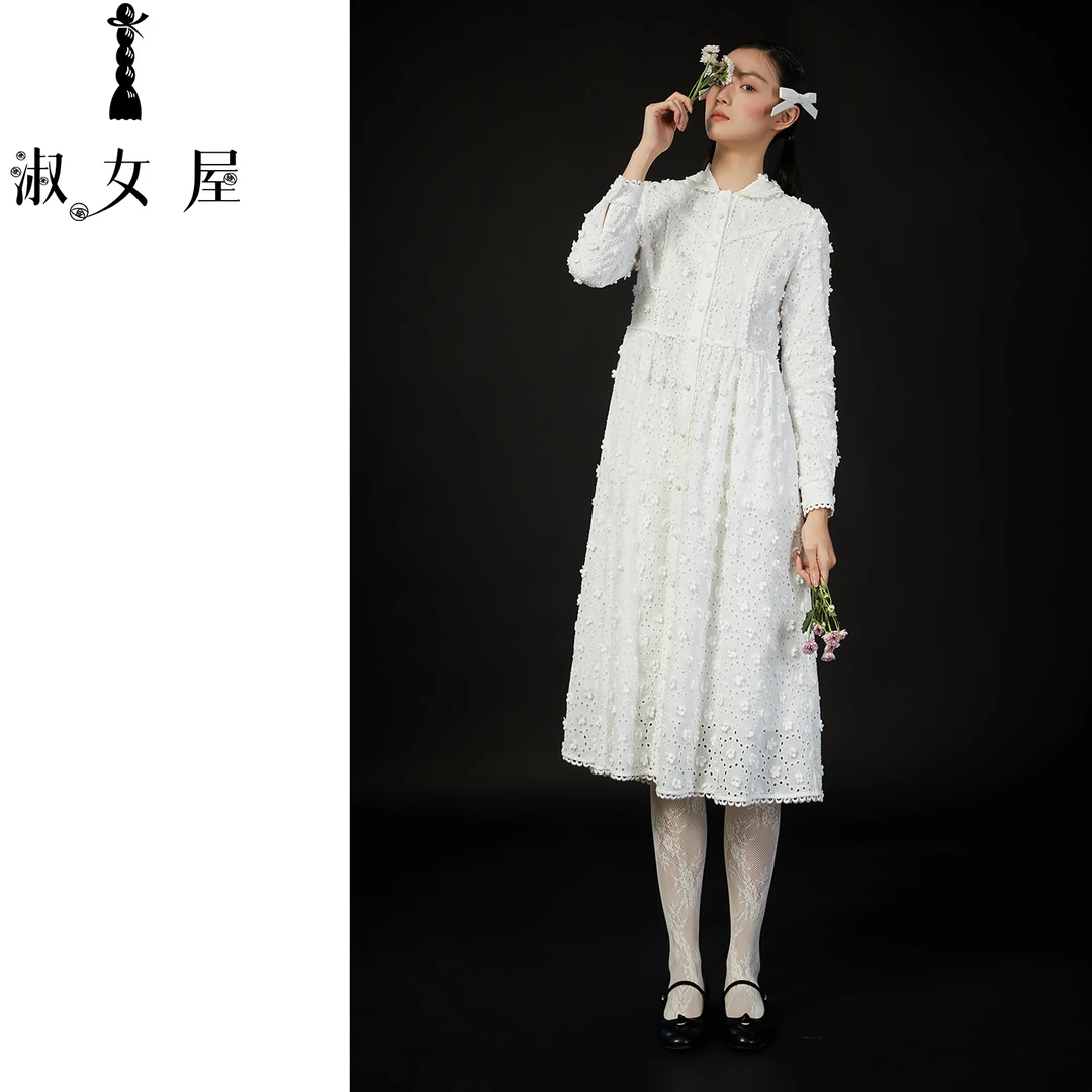 淑女屋官方旗舰店天鹅湖的故事天鹅湖秘密花园。连衣裙纯棉优雅