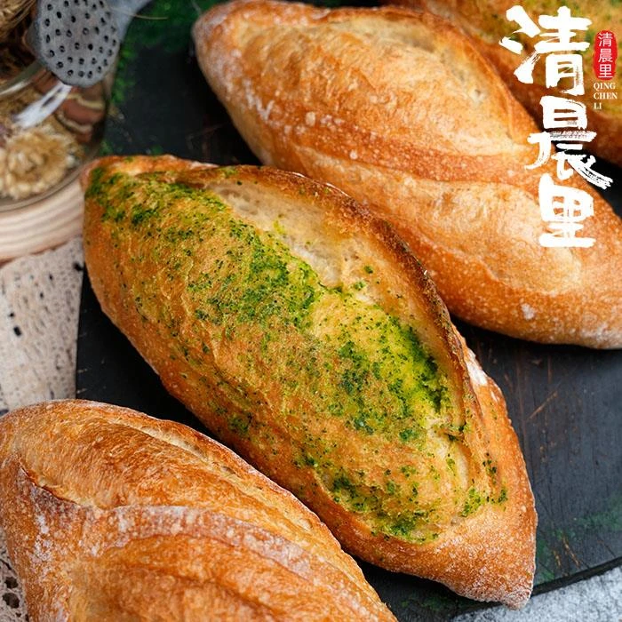 清晨里 原味法棍面包无油无蔗糖全麦代早餐硬欧包蒜香法棍短法棒