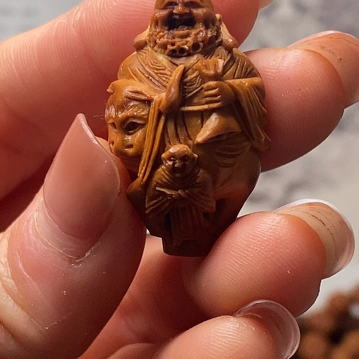 天***涯橄榄核手串/手链老苏工骑兽罗汉