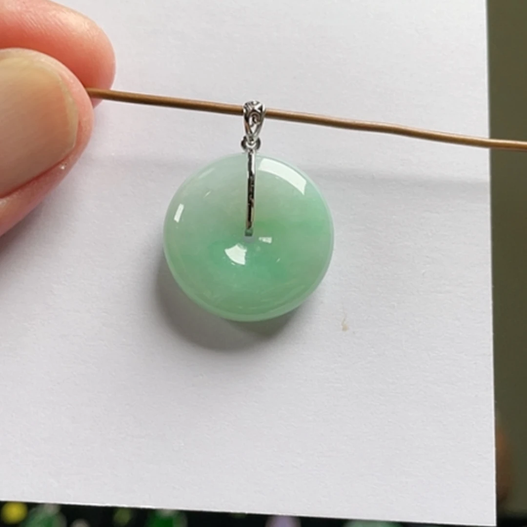 【闪购商品】翡翠18K金镶嵌吊坠(不含链)