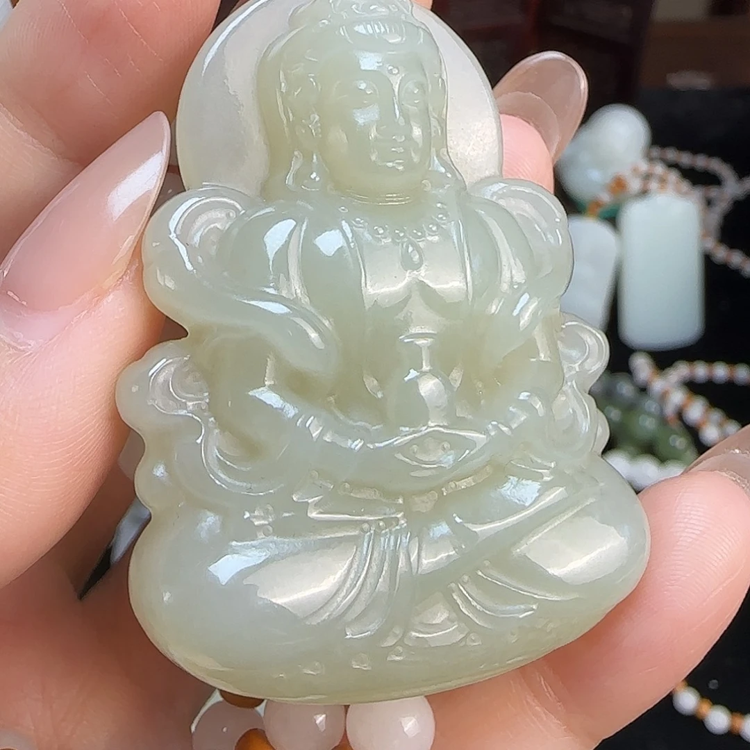 和田玉未镶嵌颈饰定制发货