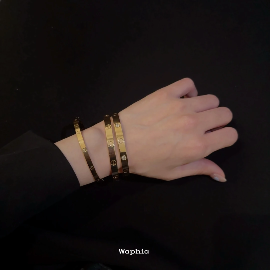 合金合成锆石手镯 Waphia设计师款经典百搭轻奢【LOVE手镯】CA001