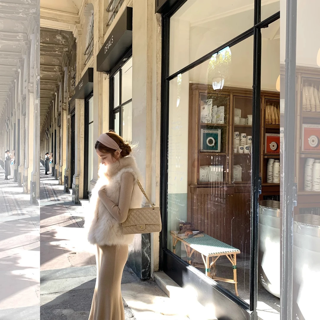 人造皮草 2025百搭不挑身高立体挺括马甲狐狸毛仿皮草坎肩外套女