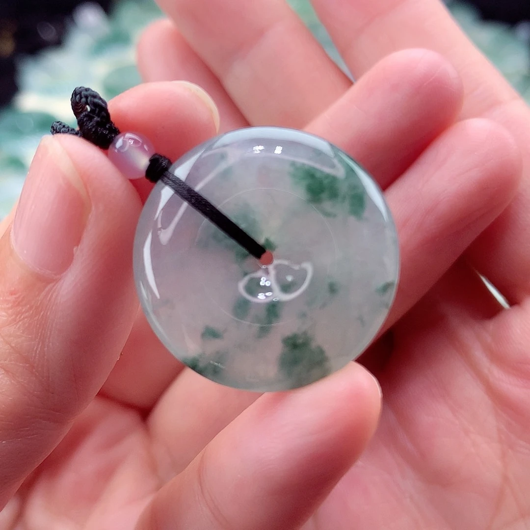 翡翠未镶嵌颈饰编号14-尺寸24.5/5.5