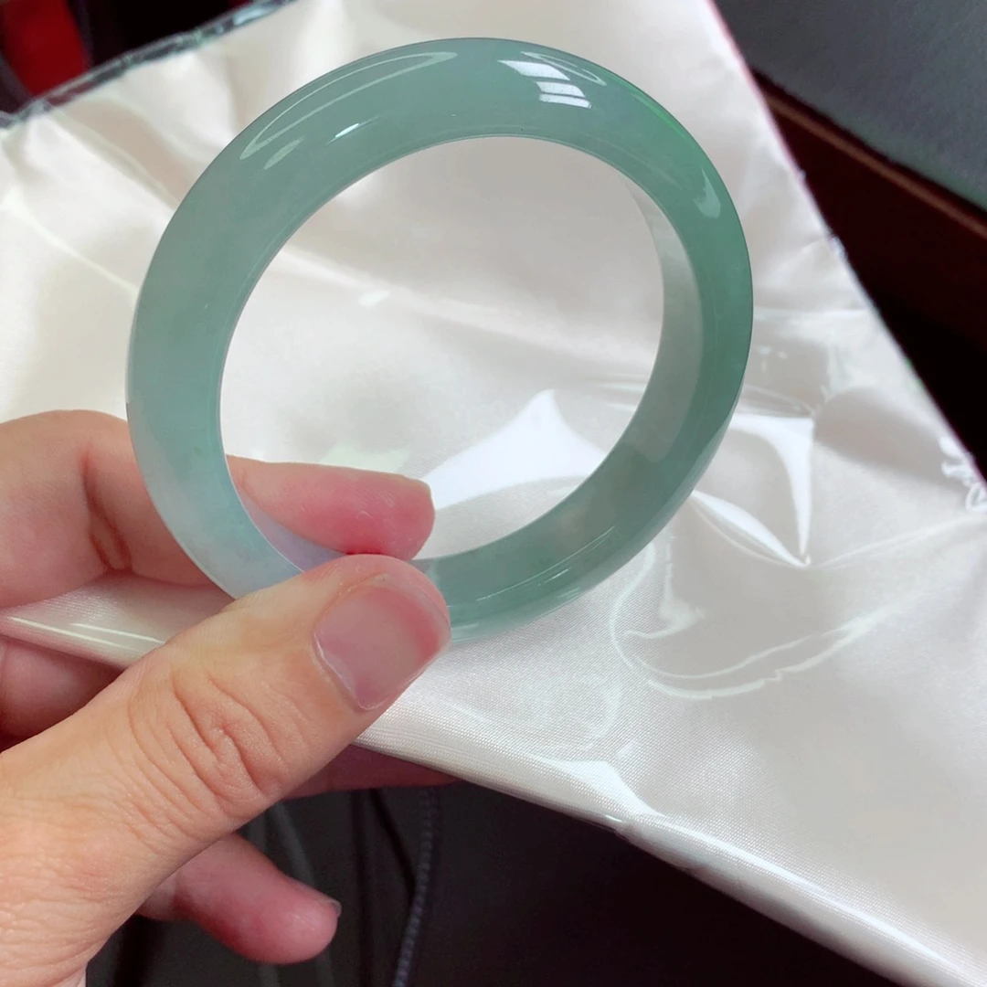 未镶嵌手镯翡翠缅甸天然A货翡翠手镯53.6