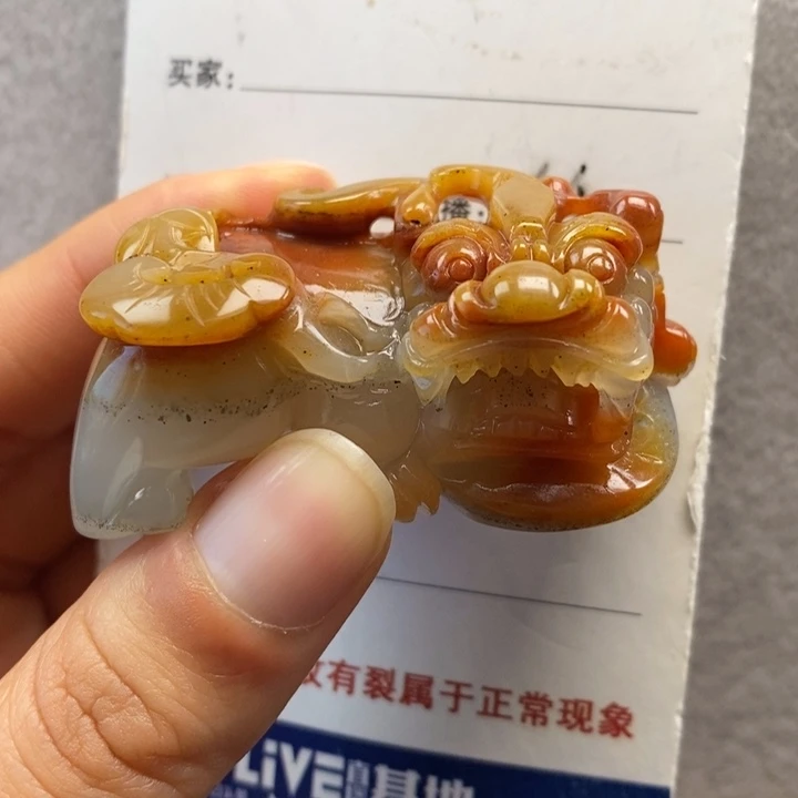 石英质玉（黄龙玉）未镶嵌颈饰