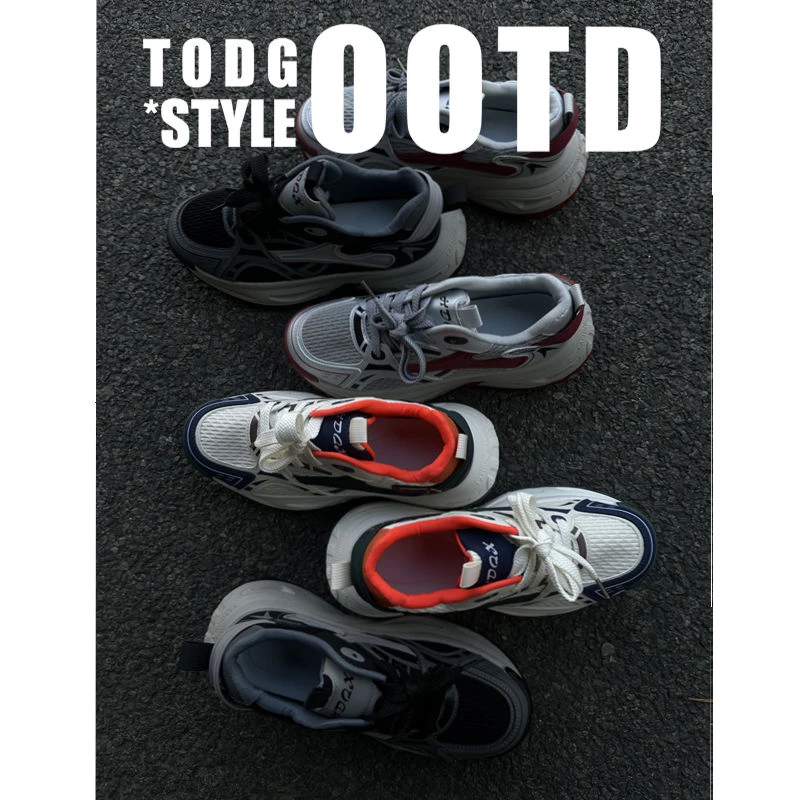 TWODOG-style“韩版系列”秋季新款厚底增高网面潮鞋