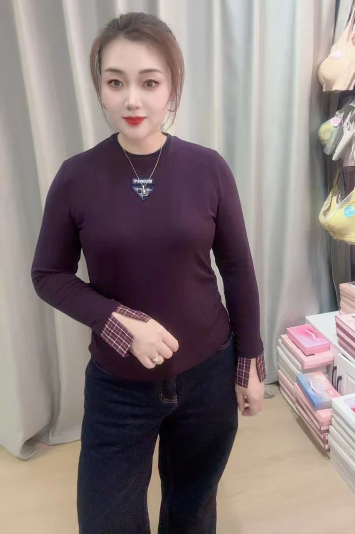 2613秋季新款百搭T恤弹力修身特色上衣