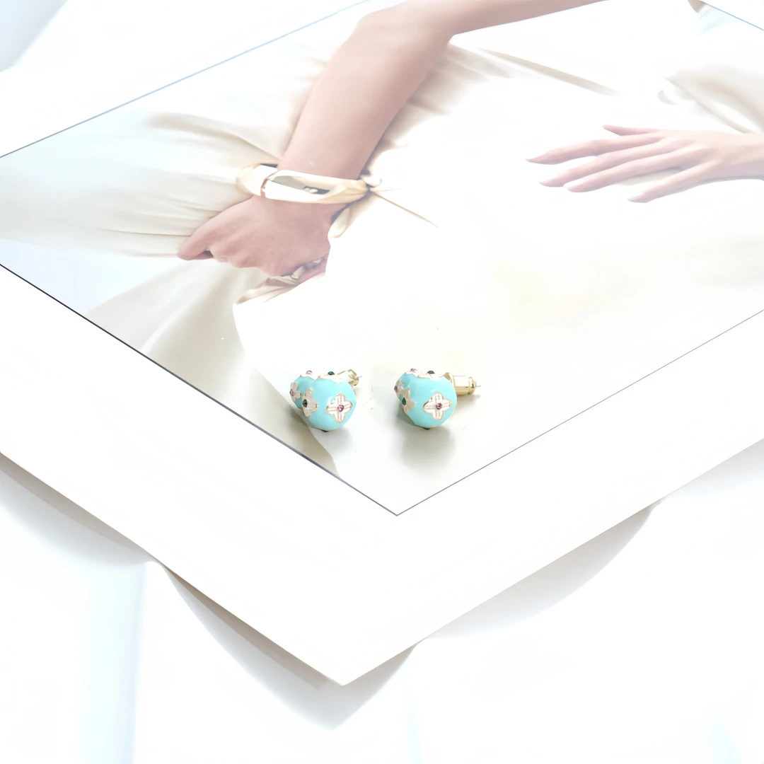 铜合金珐琅耳饰 耳环9417