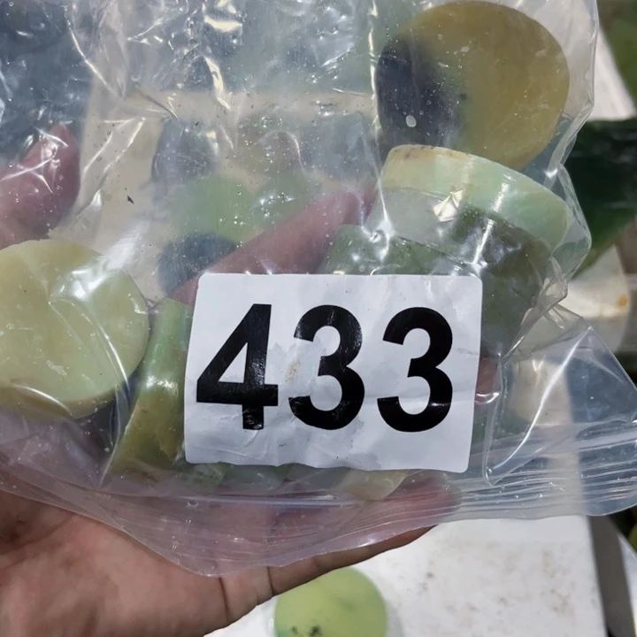 未镶嵌蛇纹石玉珠宝半成品