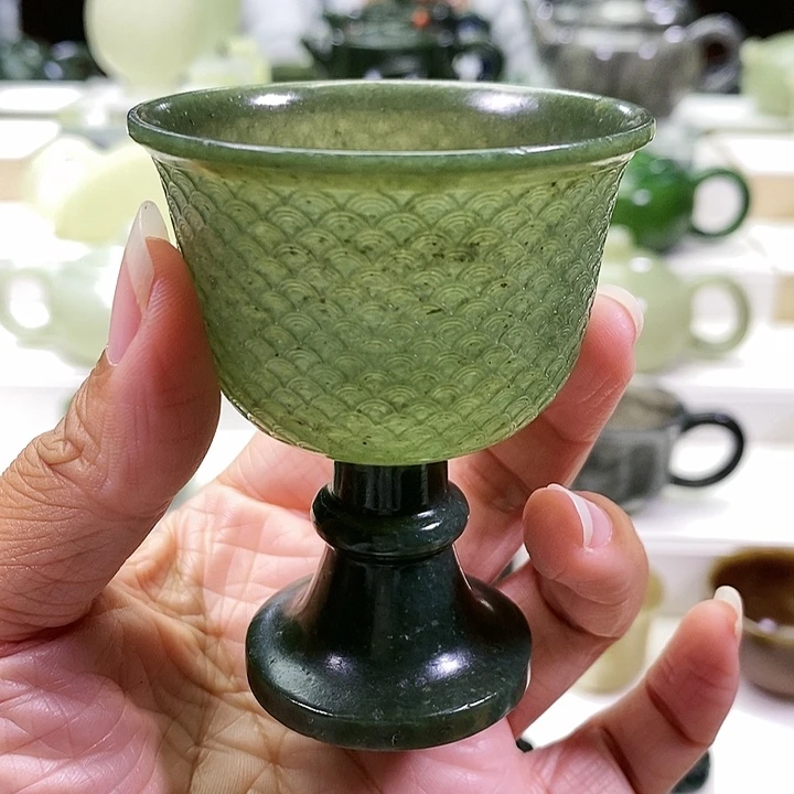 未镶嵌和田玉挂件茶杯70m l