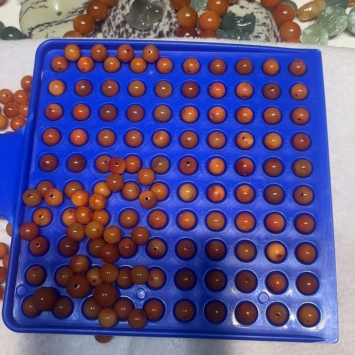 何****蛇纹石玉未镶嵌散珠120 + 4+ 3粒