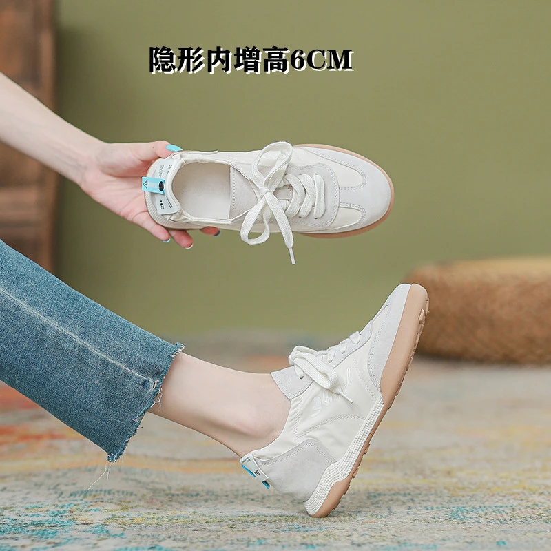 芭蕾lithe系 列德训鞋真皮透气阿甘鞋女2024新款运动内小白鞋