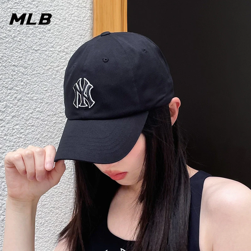 MLB洋基棒球帽男女NY鸭舌帽棉质百搭时尚休闲帽调节款3ACP0113N