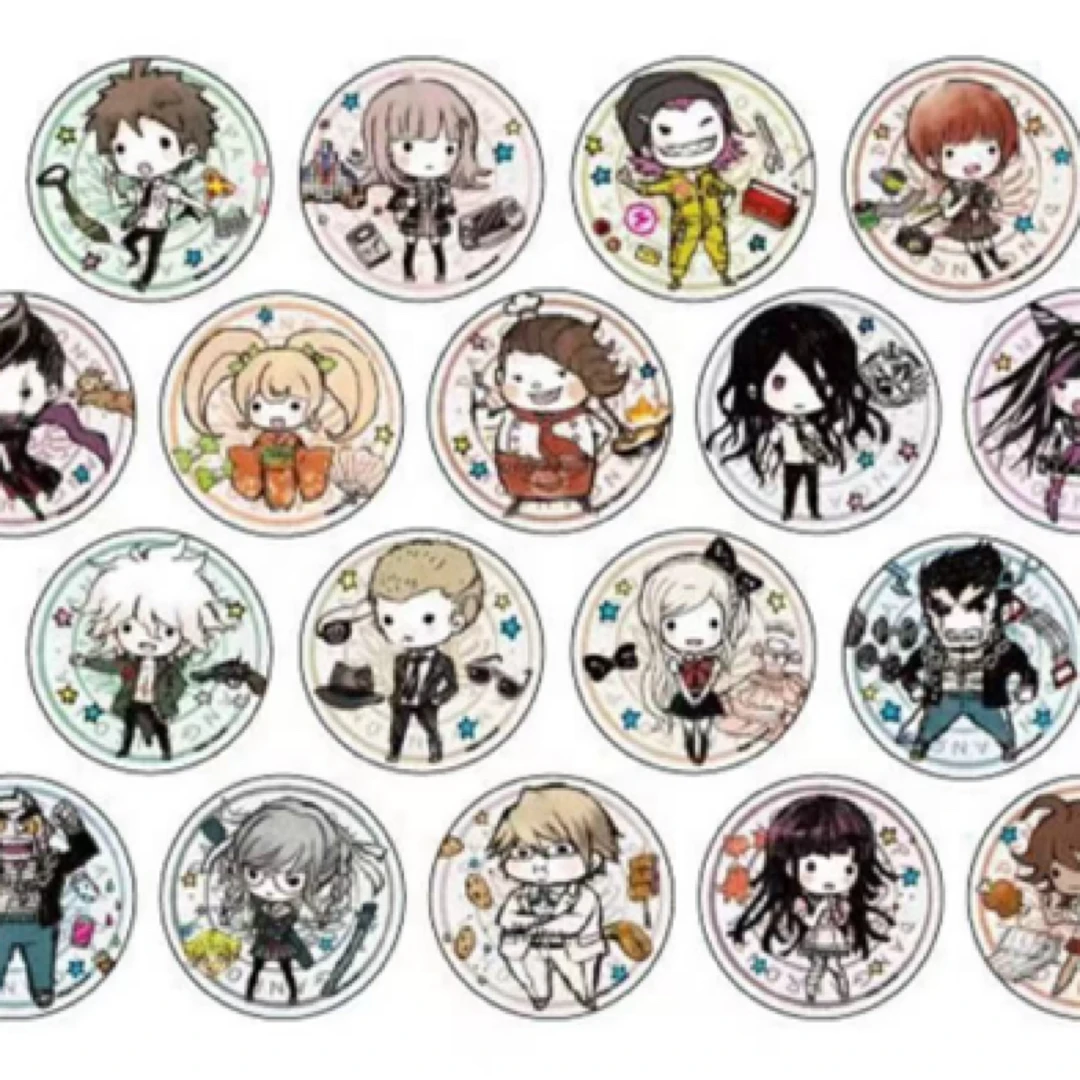 正版日谷『弹丸论破』二代涂鸦柄圆吧唧