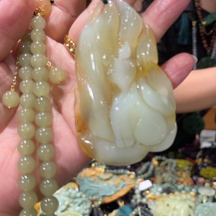 未镶嵌岫玉毛衣链
