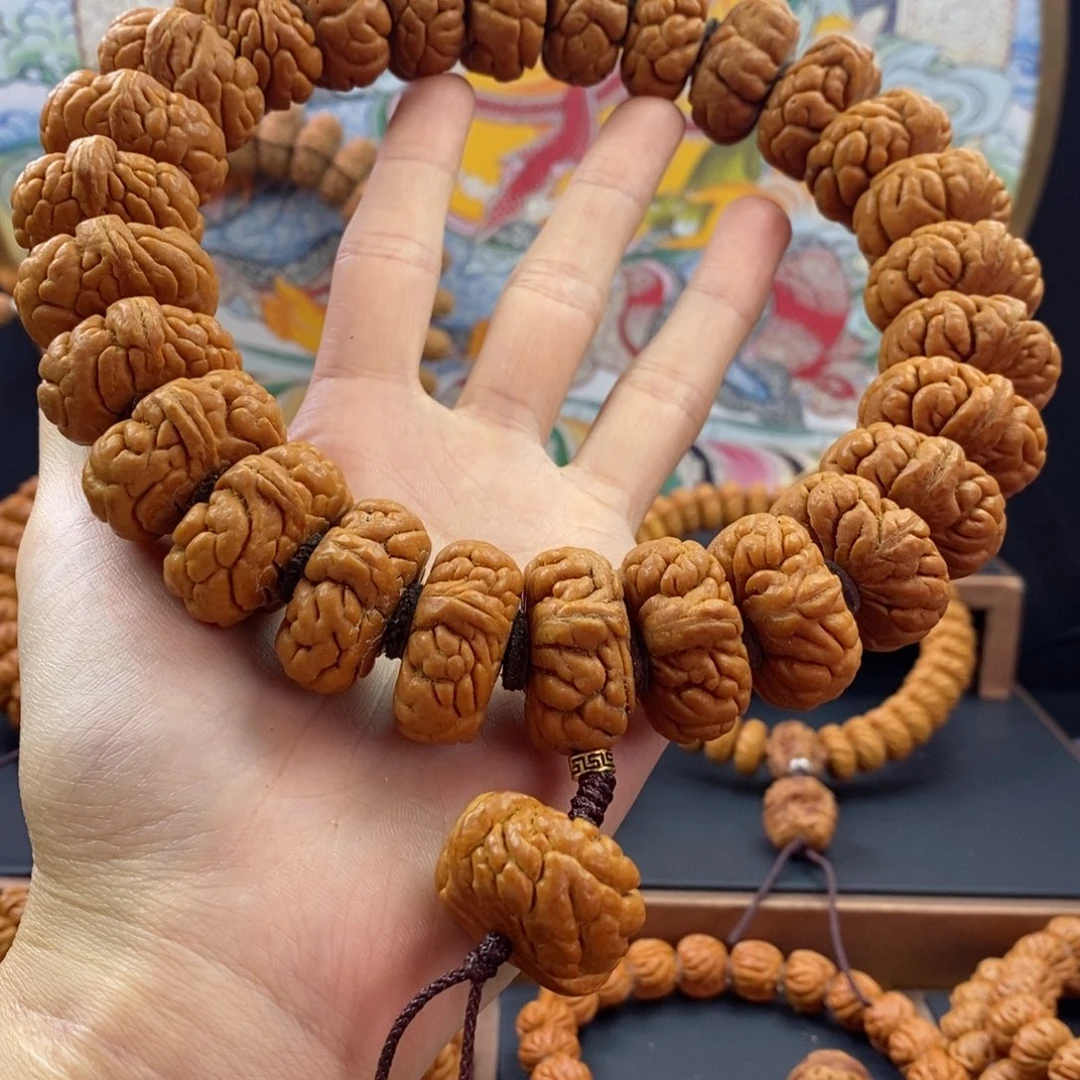 桃核手串快***活龙纹桃核矮霸