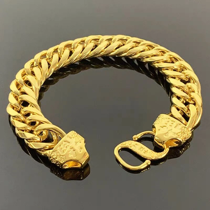 足银手链 亮面老板手链坦克手链