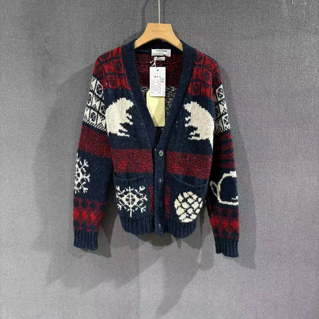 未使用 THOMBROWNE （pm）羊毛开衫毛衣 全新带吊1码/8577