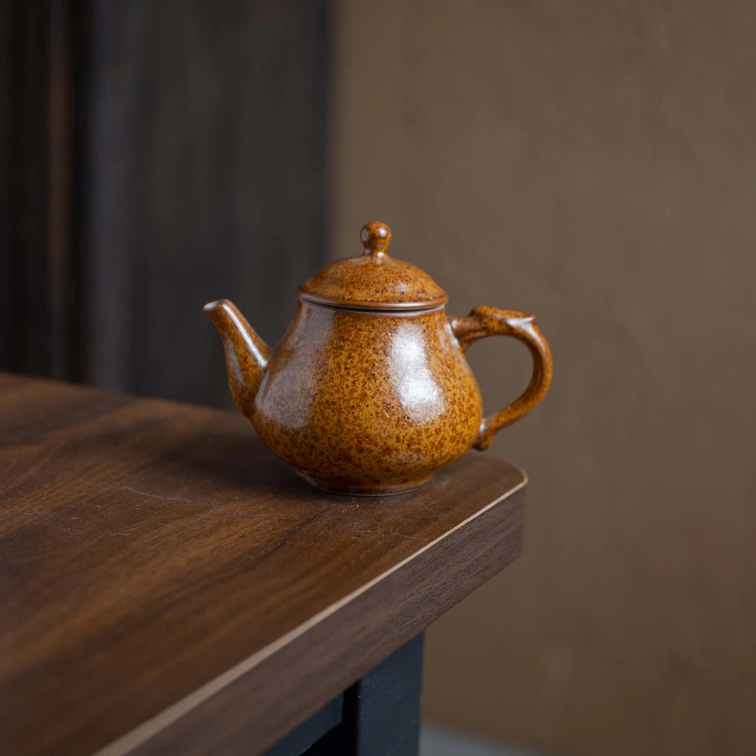 【境悟器】黄金瓷龙把壶.2722.茶壶.BL