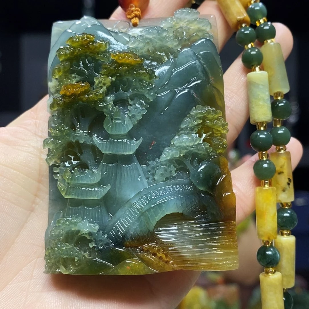 未镶嵌岫玉挂件吊坠