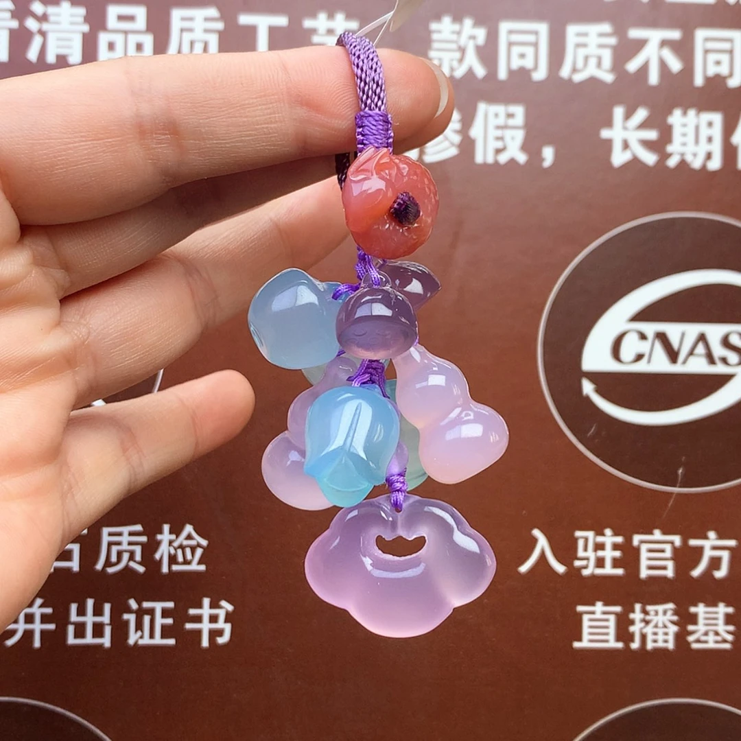 【闪购商品】玛瑙/玉髓车挂未镶嵌钥匙扣