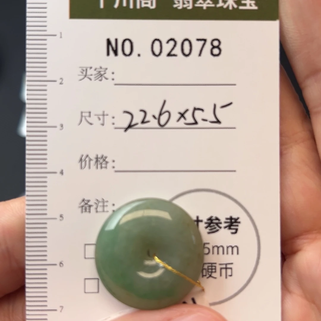 翡翠颈饰未镶嵌平安扣2078